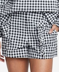 Rachel Rachel Roy Calle Gingham Ruffled Shorts, Created for Macy's
