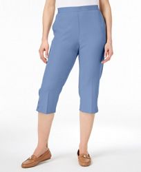 Alfred Dunner Petite Pull-On Flat-Front Capri Pants