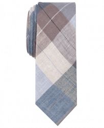 Original Penguin Men's Leach Plaid Skinny Linen Tie