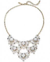 I. n. c Gold-Tone Stone & Crystal Cluster Statement Necklace, 18" + 3" extender, Created for Macy's