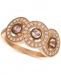 Le Vian Peach Morganite (1/4 ct. t. w. ) & Diamond (1/3 ct. t. w. ) Ring in 14k Rose Gold