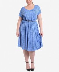 Ny Collection Plus Size Polka Dot Dress