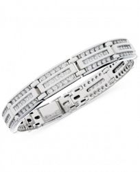Men's Diamond Linear Cluster Link Bracelet (4 ct. t. w. ) in 10k White Gold