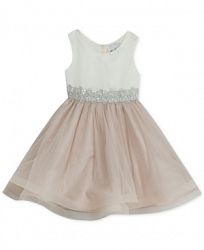 Rare Editions Little Girls Embellished Waist Party Dress