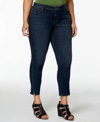 Style & Co Plus Size Split-Cuff Skinny Ankle Jeans, Created for Macy's