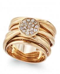 D'Oro by Effy Diamond Pave-Set Wrap Ring (1/3 ct. t. w. ) in 14k Gold