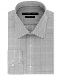 Sean John Men's Classic/Regular Fit Gray Check Dress Shirt
