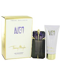 Alien by Thierry Mugler for Women, Gift Set - 2 oz Eau De Parfum Spray Refillable + 3.4 oz Body Lotion