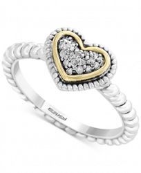 Effy Kidz Children's Diamond Accent Heart Ring in Sterling Silver & 18k Gold