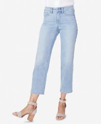 Nydj Jenna Embroidered Straight-Leg Ankle Jeans