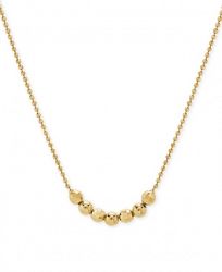 Beaded Choker Necklace in 10k Gold, 12" + 4" extender