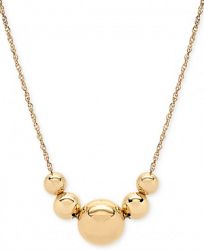 Floating Bead 17" Statement Necklace in 14k Gold
