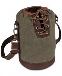 Picnic Time Insulated Khaki Green & Brown Growler Tote
