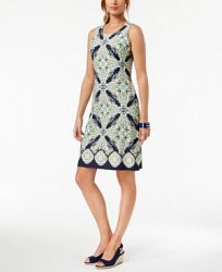 Charter Club Petite Sleeveless Printed Dress, Created for Macy's