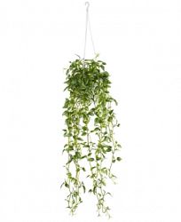 Nearly Natural Green Variegated Wandering Jew Artificial Plant Hanging Basket