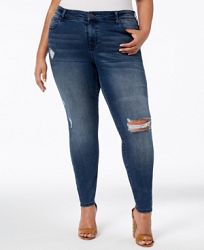Celebrity Pink Plus Size Ripped Skinny Jeans