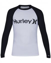 Hurley Men's One And Only Long Sleeve Logo Print Rash Guard