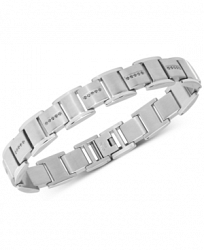 Men's Diamond Link Bracelet (3/8 ct. t. w. ) in Stainless Steel