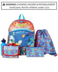 Sonic The Hedgehog 5-Pc. Backpack & Accessories Set, Little & Big Boys
