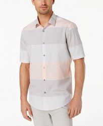 Alfani Men's Large Heathered Stripe Shirt, Created for Macy's