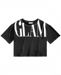 Beautees Big Girls Cropped Glam T-Shirt