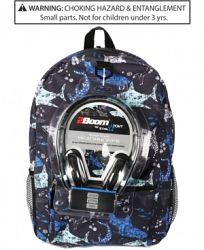 Fab Little & Big Boys Shark-Print Backpack & Headphones