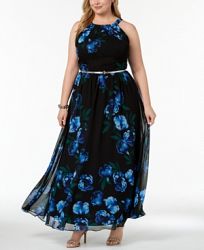 I. n. c. Plus Size Halter A-Line Maxi Dress, Created for Macy's