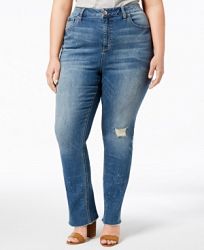 Seven7 Trendy Plus Size High-Rise Jeans