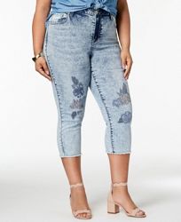 Seven7 Trendy Plus Size Embroidered Jeans