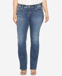 Silver Jeans Co. Plus Size Elyse Stretch Slim-Fit Boot-Cut Jeans