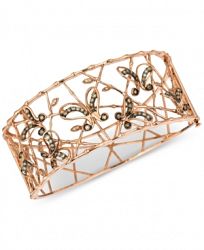 Le Vian Chocolatier Diamond Butterfly Openwork Bangle Bracelet (1-1/6 ct. t. w. ) in 14k Rose Gold