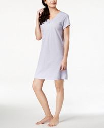 Charter Club Cotton Dotted Sleepshirt, Created for Macy's