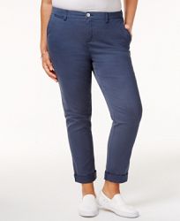 Style & Co Plus Size Cropped Chino Pants, Created for Macy's