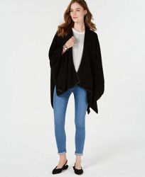 Charter Club Pure Cashmere Wrap with Leather Trim, Created for Macy's