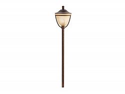 15367TZT - Kichler Lighting - Low Voltage One Light Path Lamp Textured Tannery Bronze Finish with Etched Sunset Glass -