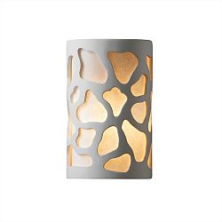 CER-5450W-BIS - Justice Design - Large Cobblestones Closed Top Outdoor - ADA Sconce Bisque Finish (Unfinished)Bisque Finish Type - Ambiance