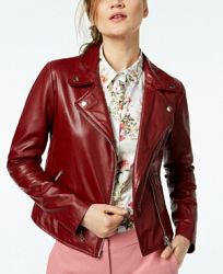 Marella Cammeo Leather Moto Jacket