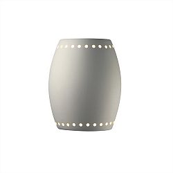 CER-9045-STOS-NECK-GU24-DBAL - Justice Design - Sun Dagger Pillowed Cylinder Opn Top and Btm Sconce Slate Marble Finish (Smooth Faux)Smooth Faux - Sun Dagger