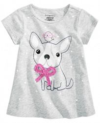 First Impressions Baby Girls Dog-Print Cotton T-Shirt, Created for Macy's