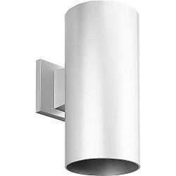 P5641-30 - Progress Lighting - One Light Outdoor Wall Mount White Finish withMetal Shade - Economy Fluted Glass