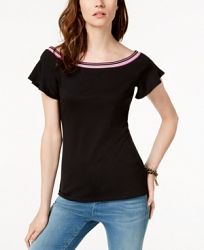 I. n. c. Off-The-Shoulder Flutter-Sleeve Top, Created for Macy's