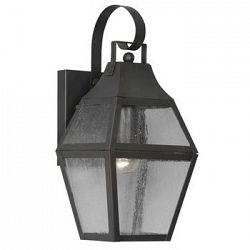 2080-07 - Livex Lighting - Augusta - One Light Outdoor Wall Sconce Bronze Finish with Clear Seeded Glass - Augusta