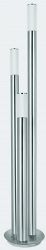 GS20S66 - Jesco Lighting - One Light Outdoor Beamer Large 3-Tier Bollard Brushed Stainless Steel Finish with Opal White Acrylic Glass -