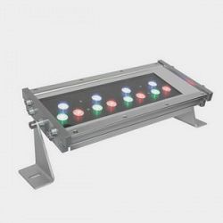 WWT-15-12-PP-15-AWB-A - Jesco Lighting - WWT Series - LED Plug and Play Outdoor Wall Washer Aluminum Finish with Amber/White/Blue Glass - WWT Series