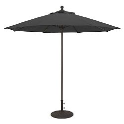 131LW5492 - Galtech International - 9' Round Umbrella 5492: Flax LW: Light WoodSunbrella Custom Colors -