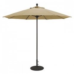 735AB99 - Galtech International - 9' Commercial Octagonal Umbrella 99: Oak Dupione AB: Antique BronzeSunbrella Patterns - Quick Ship -