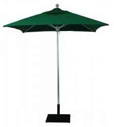 762AB45 - Galtech International - Manual Lift - 6' x 6' Square Umbrella 45: Buttercup AB: Antique BronzeSunbrella Solid Colors -