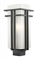 550PHB-ORBZ - Z-Lite - Abbey - One Light Post Outdoor Rubbed Bronze Finish with Matte Opal Glass - Abbey