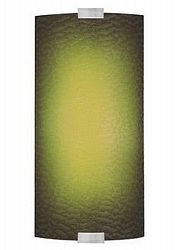 PW561BGRSICF1HEW - LBL Lighting - Omni - One Light Medium Wall Sconce with Cover SL: Silver Finish CF: Compact Flourescent 18 Watt - 120 VBubble Green Glass -