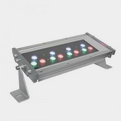 WWT1512PP15AWBW - Jesco Lighting - WWT Series - 15W 12 LED Outdoor Wall Washer with Plug and Play - 15 Beam Angle White Amber/White/Blue Color Output - WWT Series